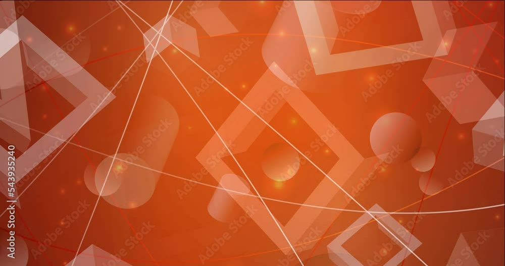 Poster 4k looping light red video sample in rectangular, circular style. rectangles, circles on abstract ba