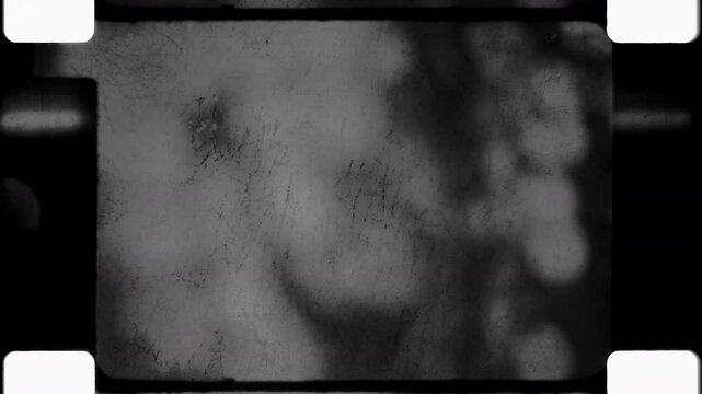 16mm Black and White Abstract Film with Flares Sprocket Holes and Grain