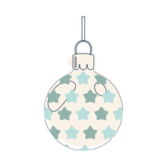 multi-colored christmas pink with stars balloon in line art style for decorating postcards packaging posters banners