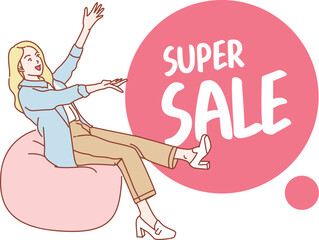 Online shopping cartoon characters. Vector design.