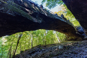 Obraz premium Hiking in the Alum Cove Trail