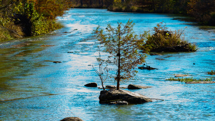 Guadalupe River Trail in Kerrville, Texas during Fall