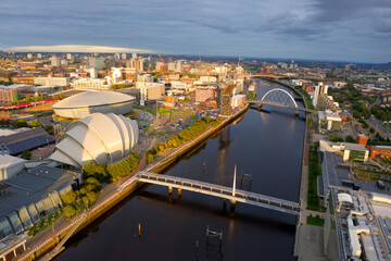 Glasgow Arc and Bells Bridge over the River Clyde at Finnieston