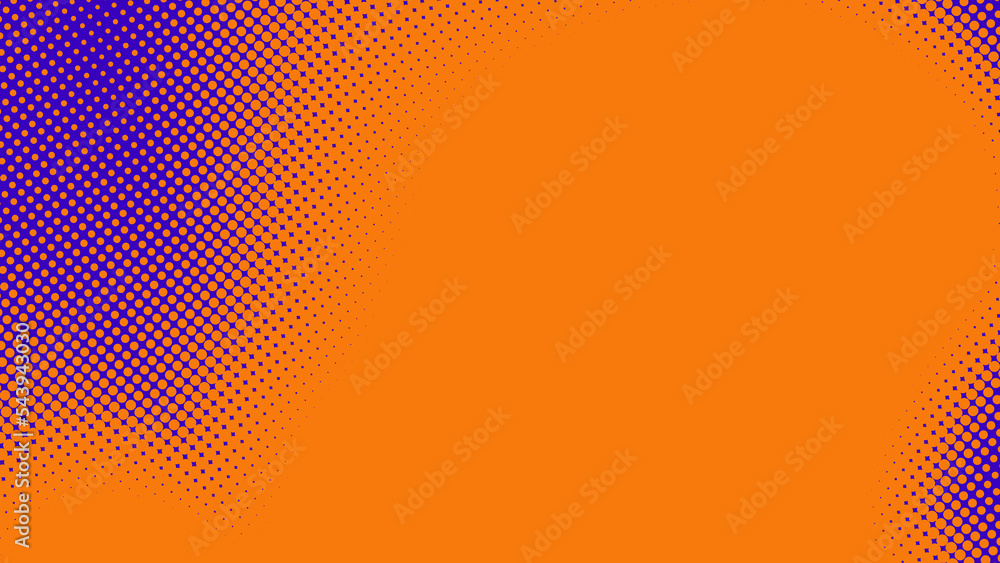 Poster abstract dots halftone orange purple colors pattern gradient texture background.