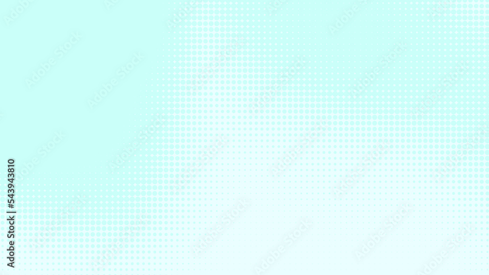 Poster dots halftone white blue and green color pattern gradient texture background.