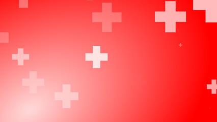 Fototapeta na wymiar Medical health red cross pattern healthcare background.