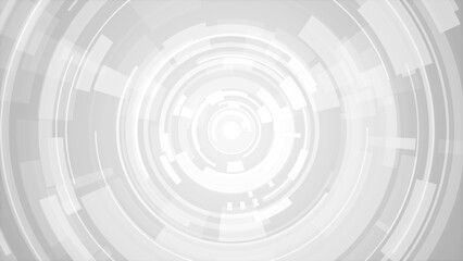 Abstract circle white gray future technology background.