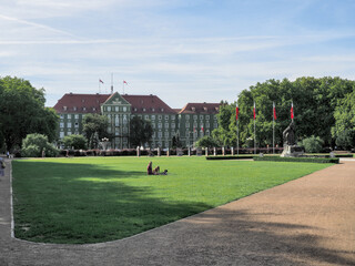 Historic buildings and mansions in the downtown - obrazy, fototapety, plakaty