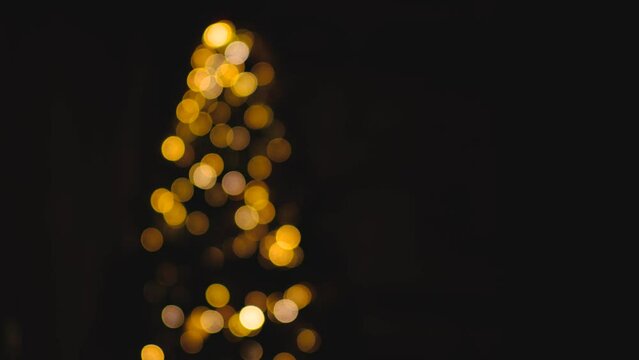 Christmas tree lights with nice bokeh. High quality 4k footage
