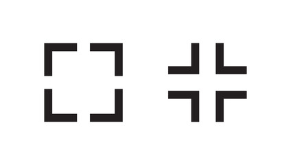 Fototapeta premium Maximize and minimize screen display icon vector in modern style