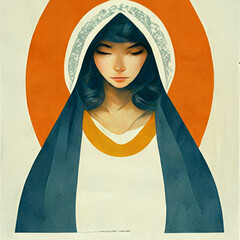An Illustration of Virgin Mary