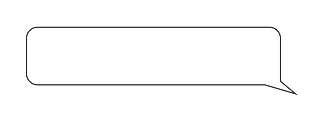 Fototapeta premium Outline speech bubble. Blank chat message template isolated on white background. Mobile messenger app dialog element. Vector graphic illustration.