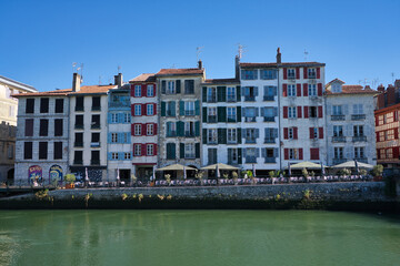 Views of the facade of some traditional buildings of French architecture