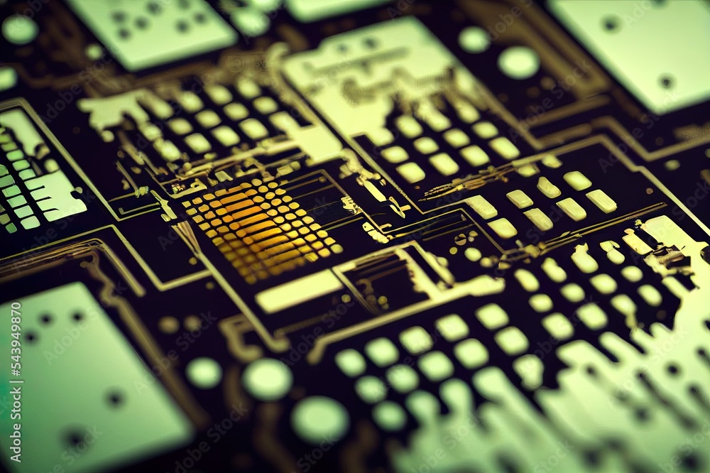 Poster central computer processors cpu concept. motherboard digital chip. tech science background. 3d rende