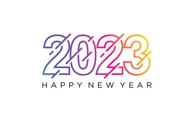 Vector graphic of happy new year 2023 logo design template