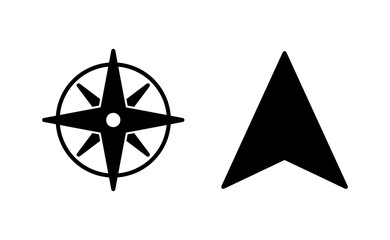 Compass icon vector for web and mobile app. arrow compass icon sign and symbol