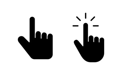 Hand cursor icon vector for web and mobile app. cursor sign and symbol. hand cursor icon clik
