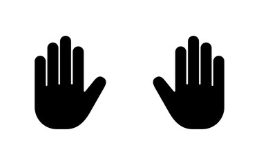 Hand icon vector for web and mobile app. hand sign and symbol. hand gesture