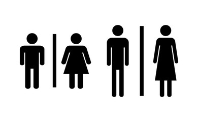 Toilet icon vector for web and mobile app. Girls and boys restrooms sign and symbol. bathroom sign. wc, lavatory