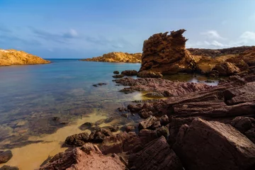 Crédence en verre imprimé Cala Pregonda, île de Minorque, Espagne Amazing beach in Menorca Spain