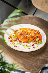 cauliflower steak with hummus