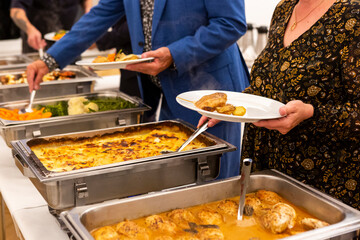 Buffet vom Caterer bei einer Party 