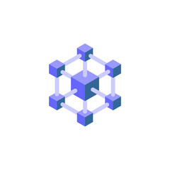 blockchain icon set, blockchain vector set flat design sign symbol