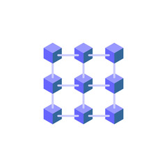 Fototapeta na wymiar blockchain icon set, blockchain vector set flat design sign symbol