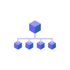 Obraz premium blockchain icon set, blockchain vector set flat design sign symbol