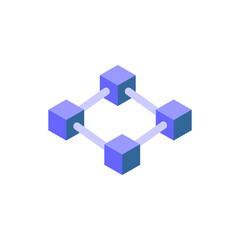 blockchain icon set, blockchain vector set flat design sign symbol