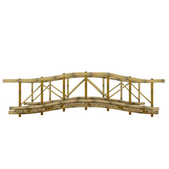 Garden bamboo bridge