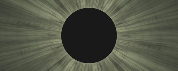 black circle hole on moss color background