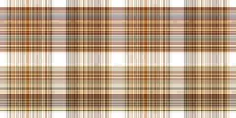 Woodland white tartan seamless border textile. Tonal autumnal forest plaid with organic texture. banner of orange stripe for rough washi tape.