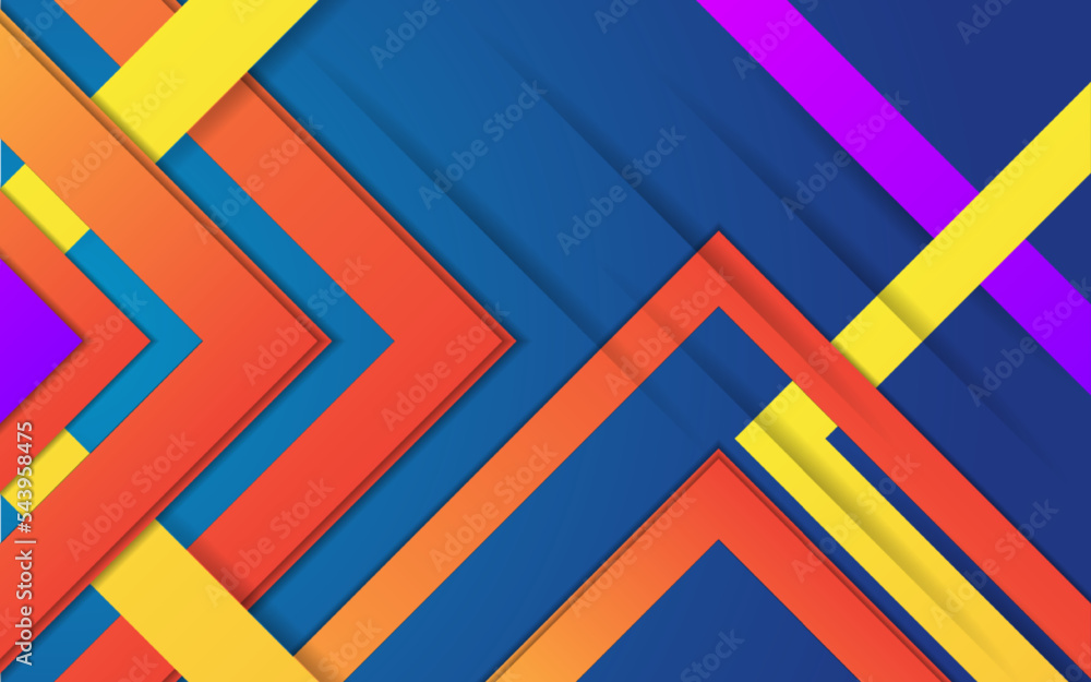 Poster abstract colorful gradient geometric with blue shape background