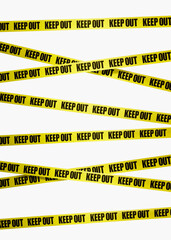 police line tape, keep out