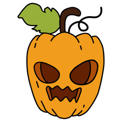 Orange pumpkin for the holiday Halloween.