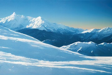 Obraz premium winter mountain snow landscape ski cold