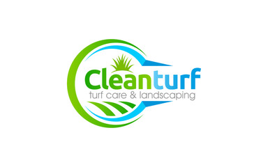 Illustration graphic vector of lawn care, landscape services, grass concept logo design template