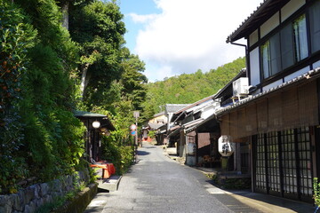 京都　嵯峨野　鳥居本の町並みを歩く