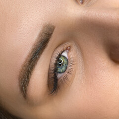 permanent eyebrow make up close up