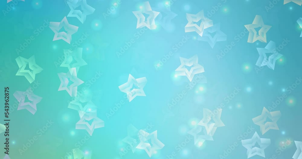 Poster 4K looping light blue, green abstract animation with  with leaves.. Shining colorful animation with gradient leaves. Slideshow for web sites. 4096 x 2160, 30 fps.