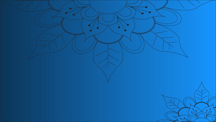 Blue mandala pattern colored background. Luxury ornamental mandala design background. Islam, Arabic, Indian, ottoman motifs.