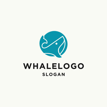 Whale logo template vector illustration design