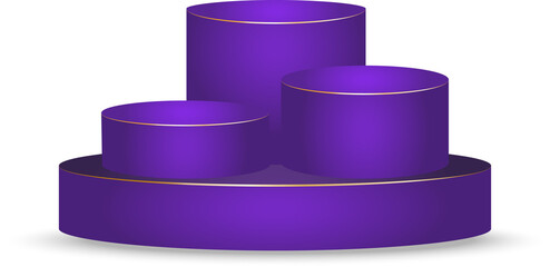 Purple Podium and golden line