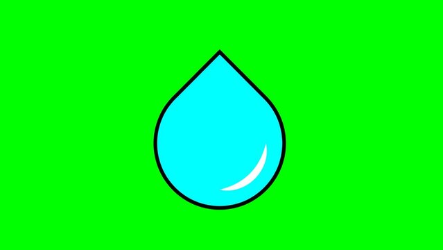 Sweat Dripping Comic animation green screen	
