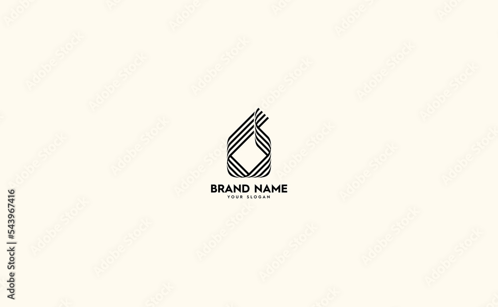 Poster abstract letter b for your brand. stripe logo design concept. curved and folded letters idea. stock 