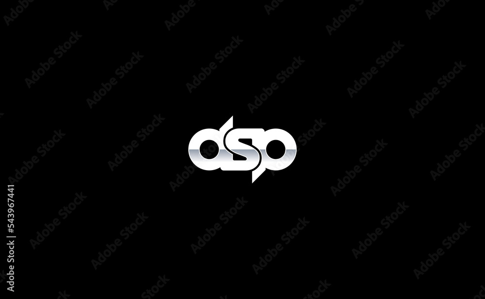 Fototapete modern company logo idea. dsp initial concept. monogram letter design vector.