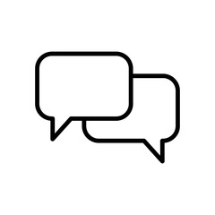 bubble speech icon vector design template in white background