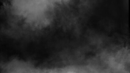 Obraz na płótnie Canvas Overlays fog isolated on black background. Paranormal mystic smoke, clouds for movie scenes.