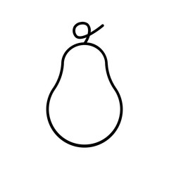avocado line icon